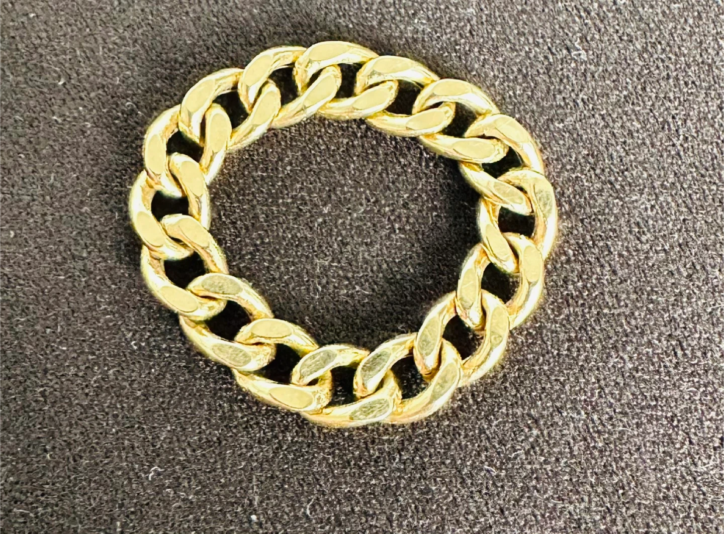 MEJURI-Bold Chain RING 14k Yellow Gold Size8-$200