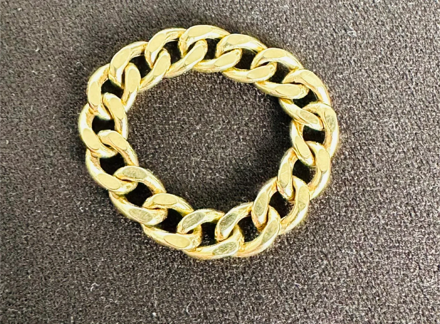 MEJURI-Bold Chain RING 14k Yellow Gold Size 8-$250
