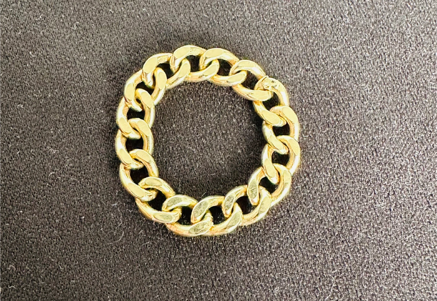 MEJURI-Bold Chain RING 14k Yellow Gold Size8-$200 - photo 3
