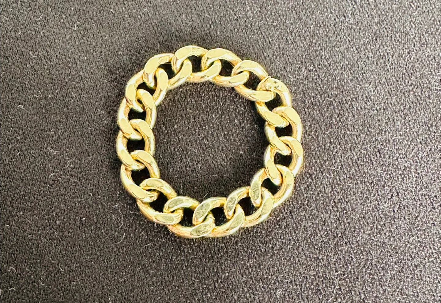 MEJURI-Bold Chain RING 14k Yellow Gold Size 8-$250 image indicator(3)