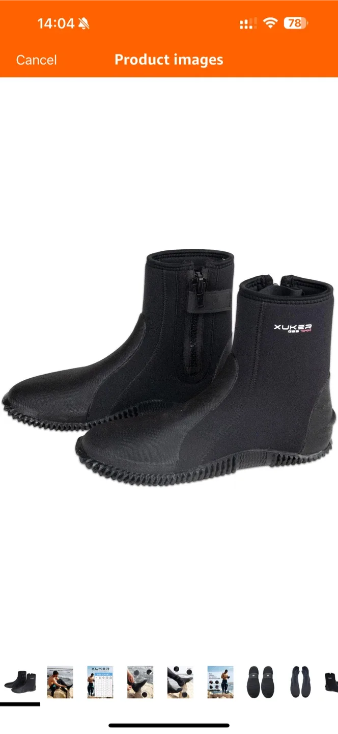 Xuker Neoprene Wetsuit Boots - Size 6 women 5 men