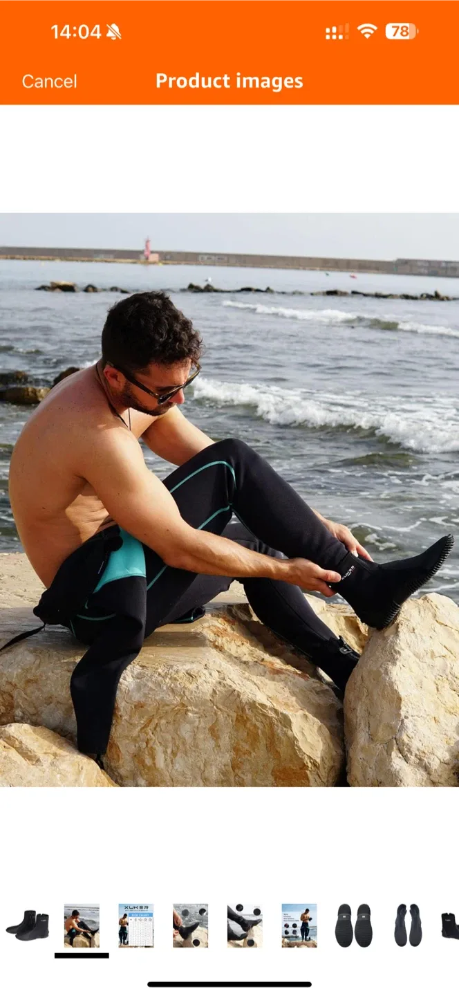 Xuker Neoprene Wetsuit Boots - Size 6 women 5 men image indicator(4)