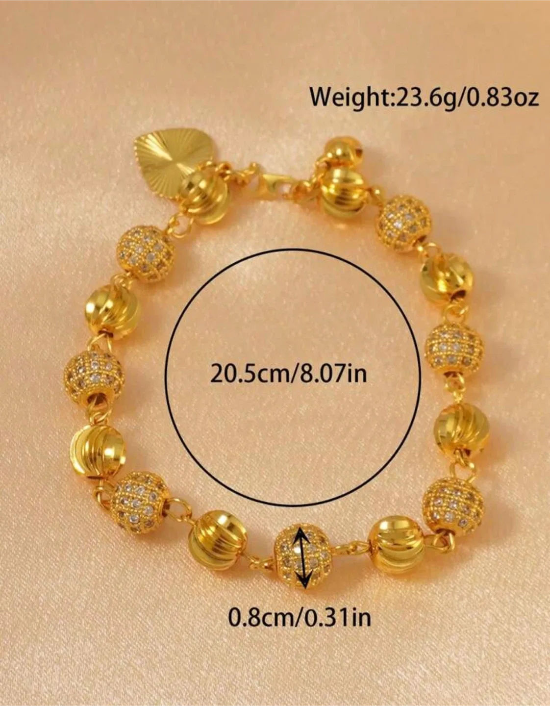 Gold Fashion Jewelry Bracelet image indicator(2)