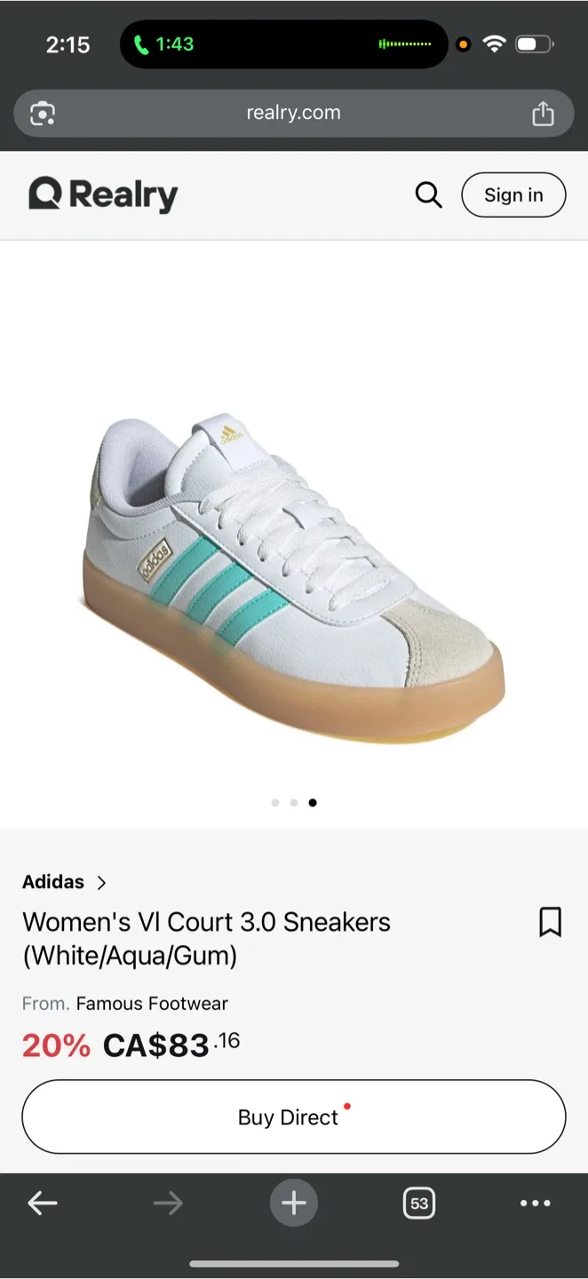 Adidas VL Court 3.0 Women's Sneakers - Size 7.5 image indicator(3)