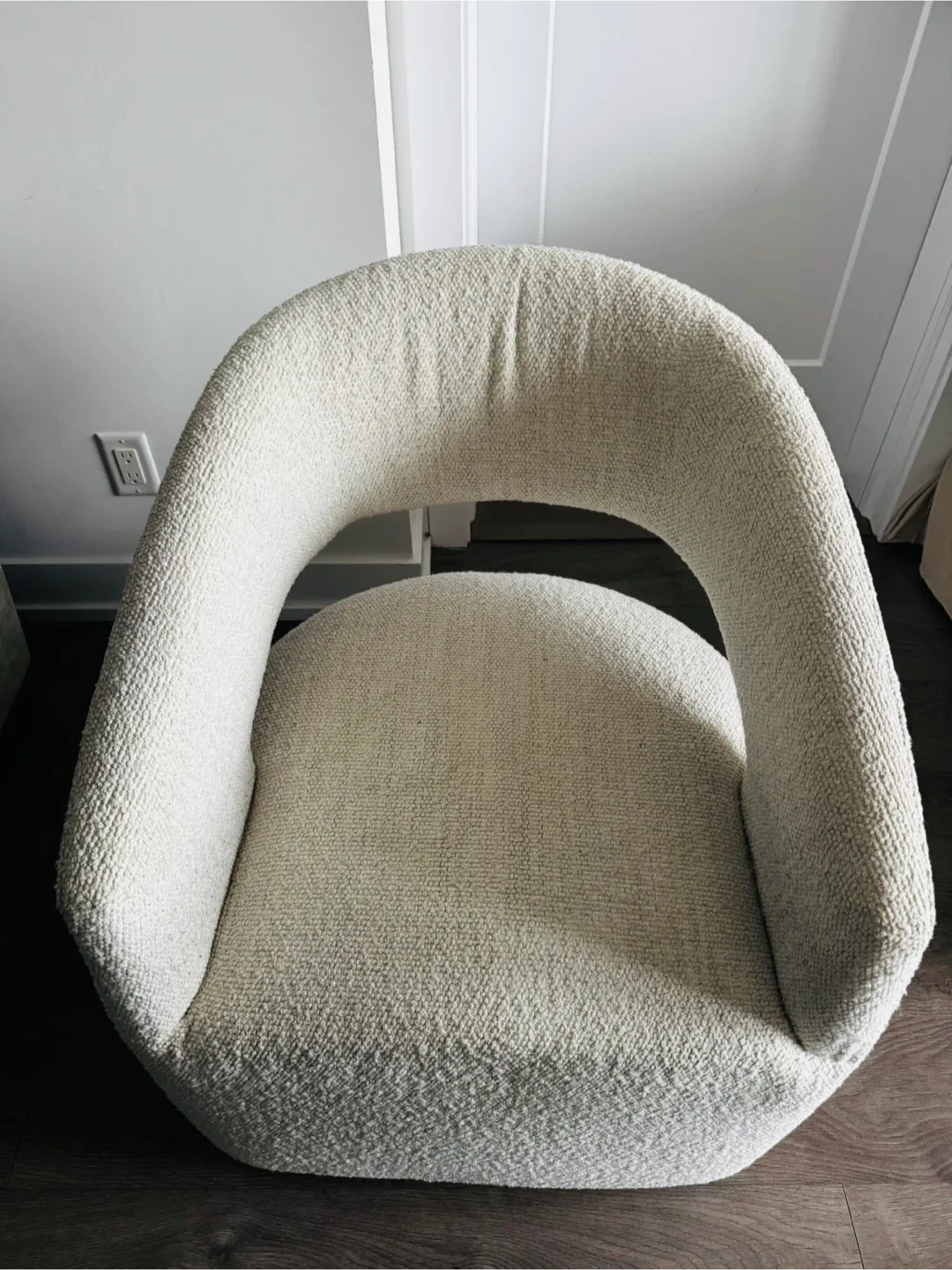 Boucle Swivel Chair - Ivory Colour image indicator(3)