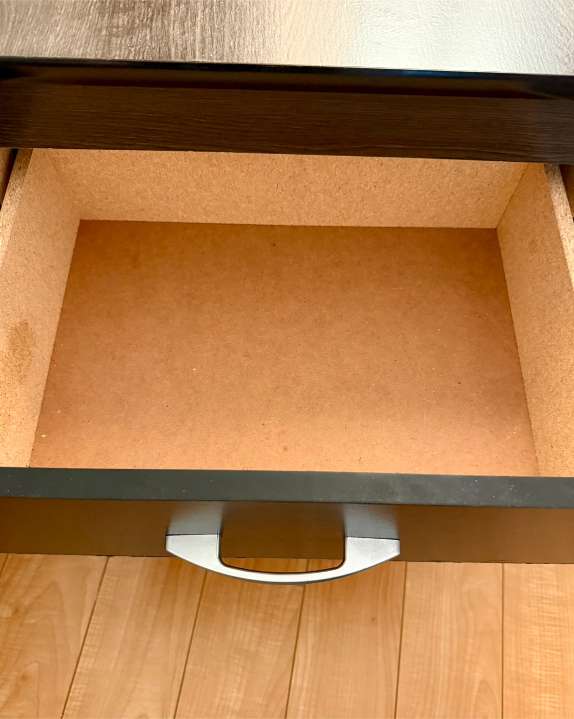 Black Two-Drawer Nightstand - photo 3