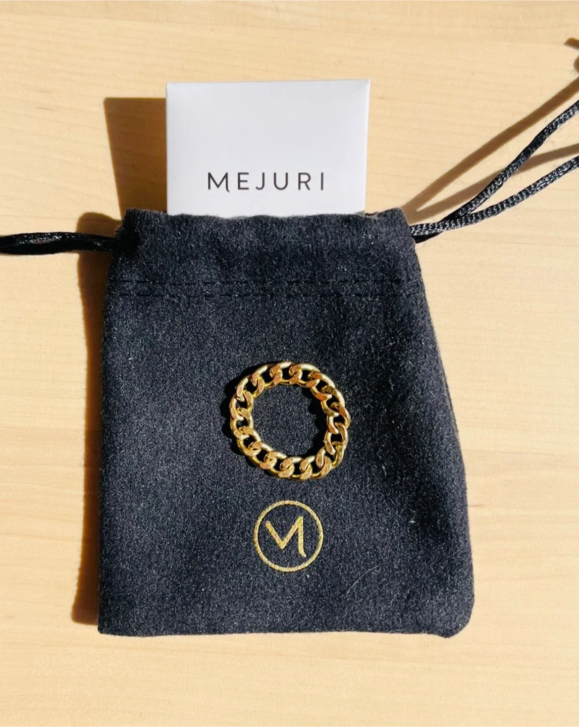 MEJURI-Bold Chain RING 14k Yellow Gold Size 8-$250 image indicator(5)