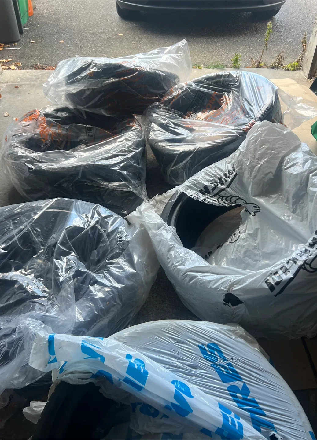 Various tires used on a BMW 540i (OPEN TO OFFERS)