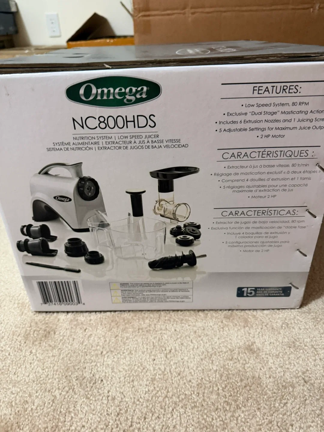Omega NC800HDS Nutrition System Juicer image indicator(3)