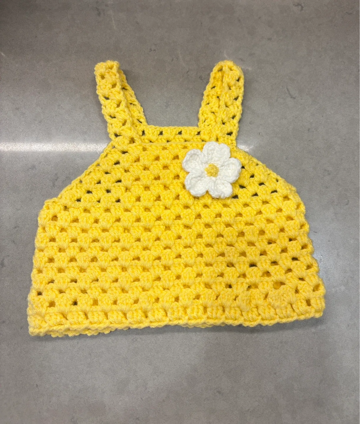 Crochet Dog Sweater/Dress – Yellow Daisy