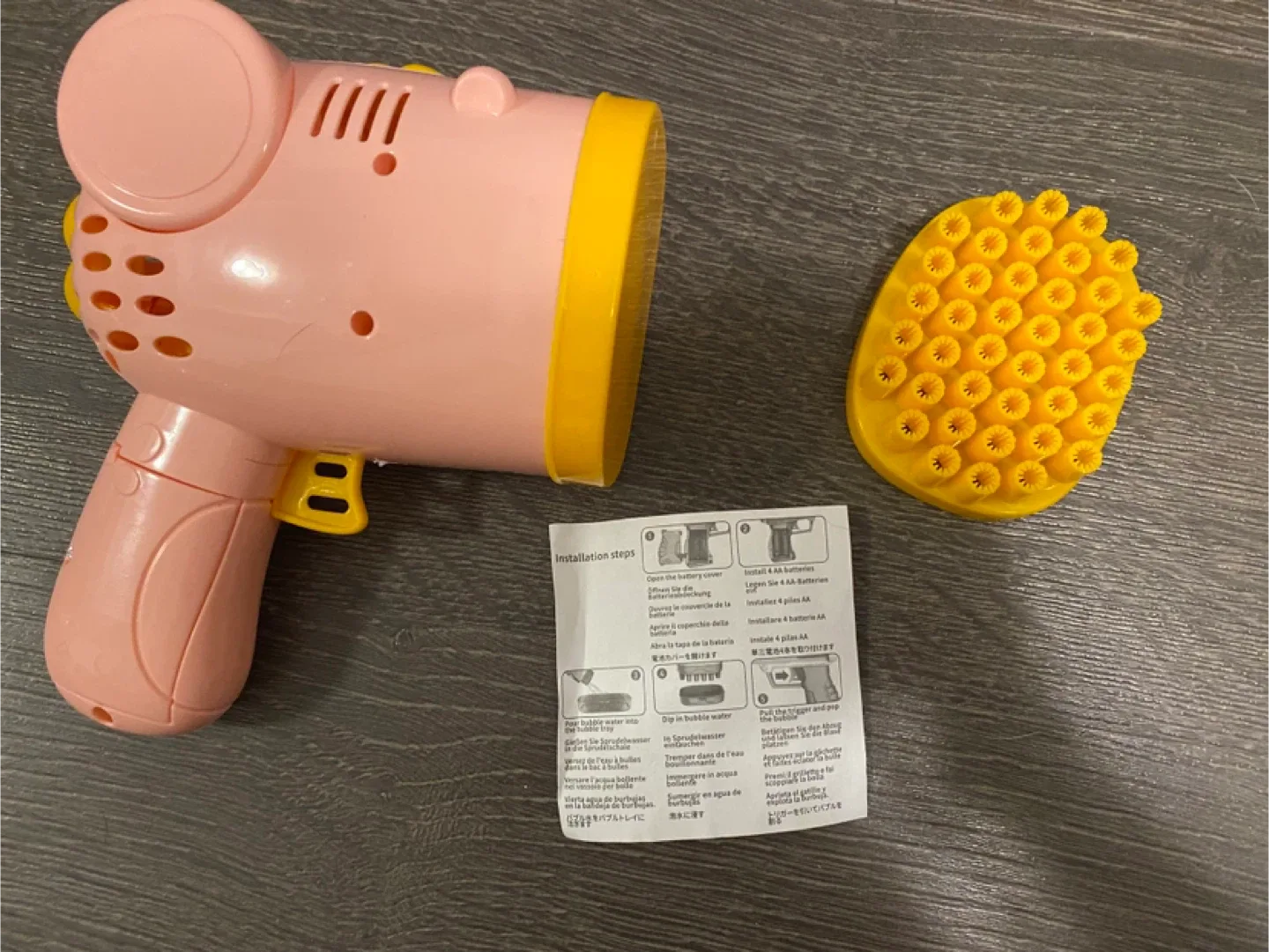 Pink & Yellow Bubble Gun image indicator(3)