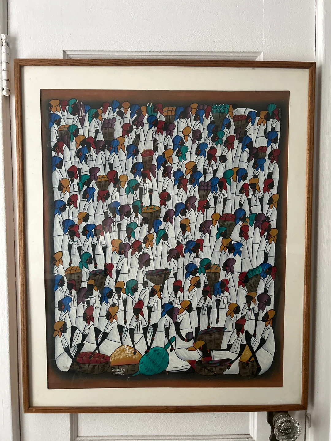Women at the Market Painting - Signed : Gerald - photo 2