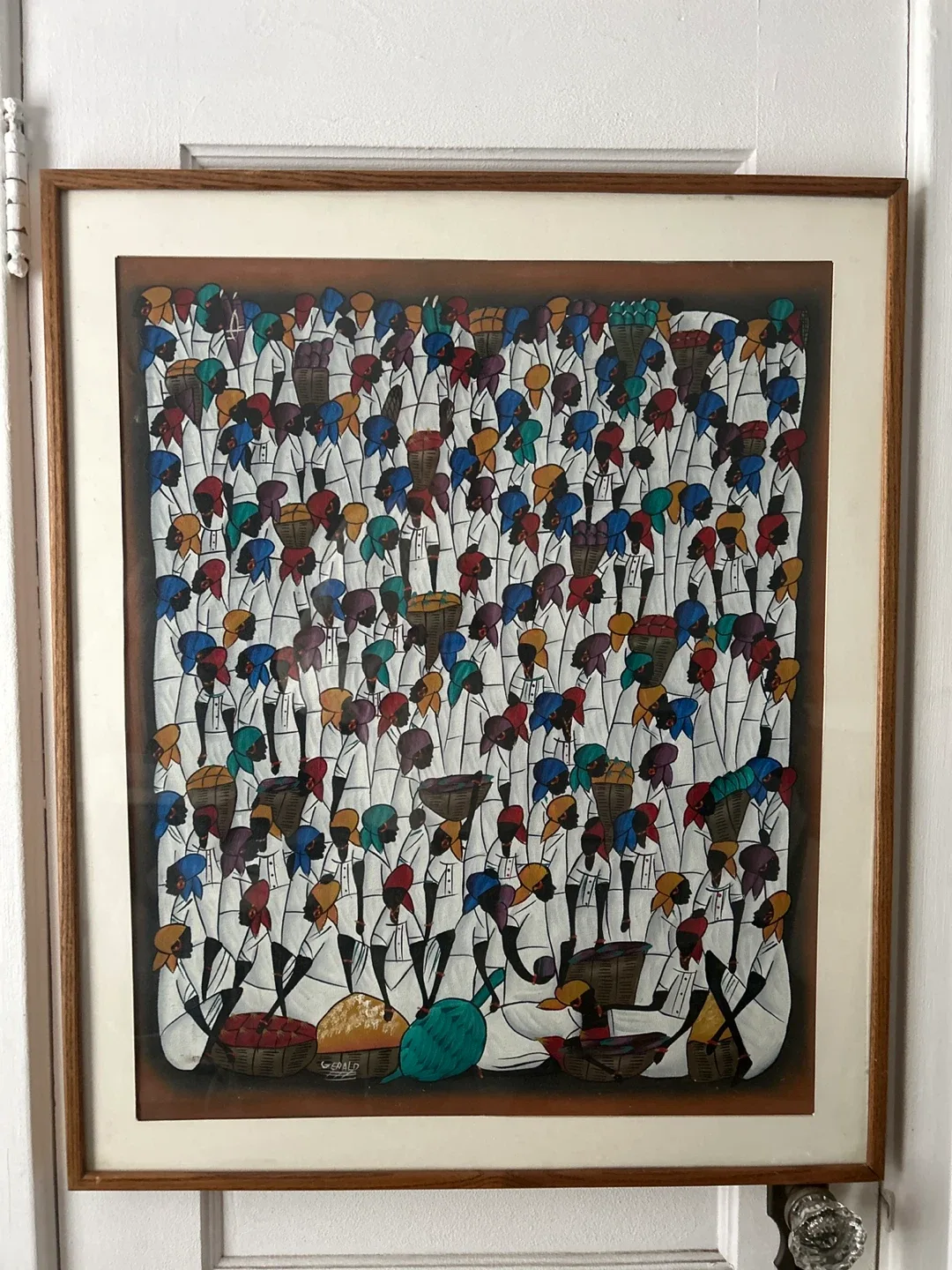 Women at the Market Painting - Signed : Gerald image indicator(2)