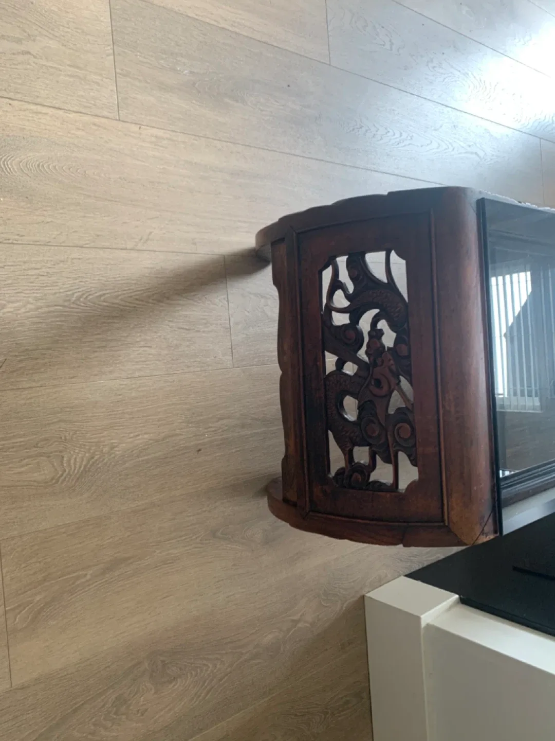 Hand carved opium Asian coffee table image indicator(4)