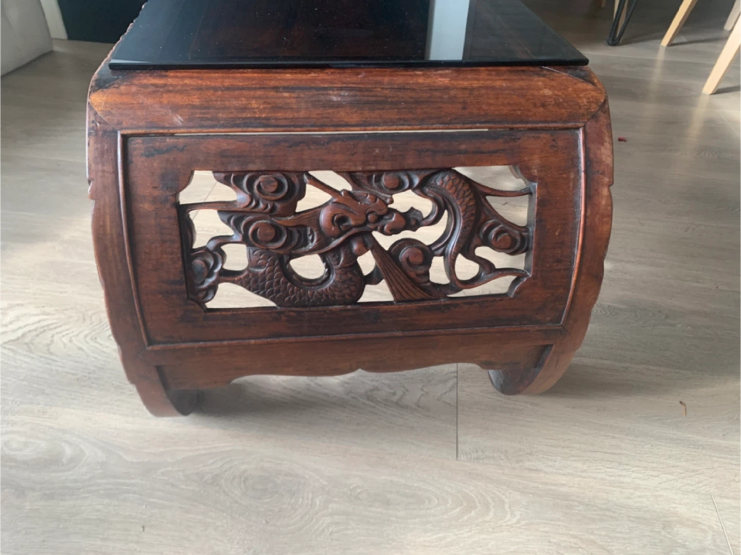 Hand carved opium Asian coffee table - photo 3