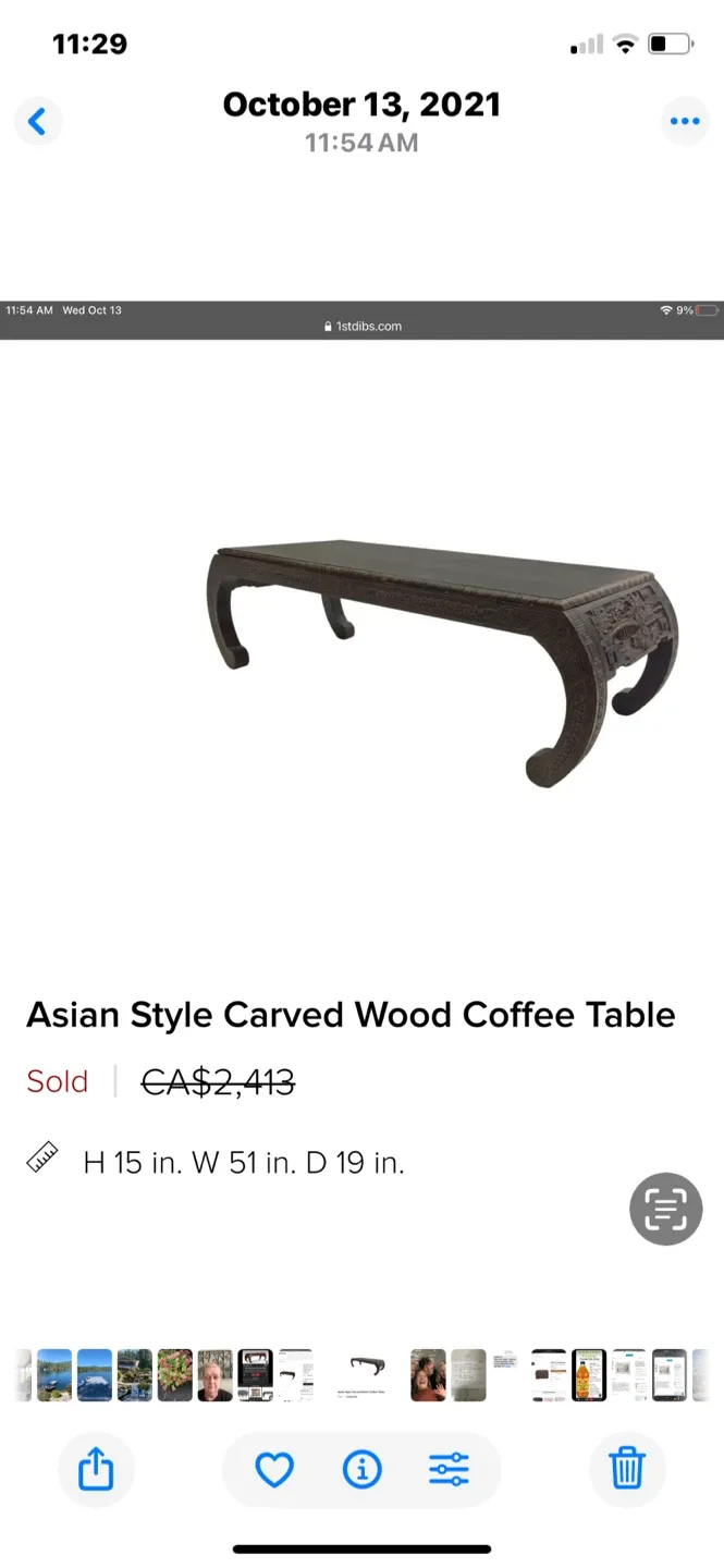 Hand carved opium Asian coffee table image indicator(7)