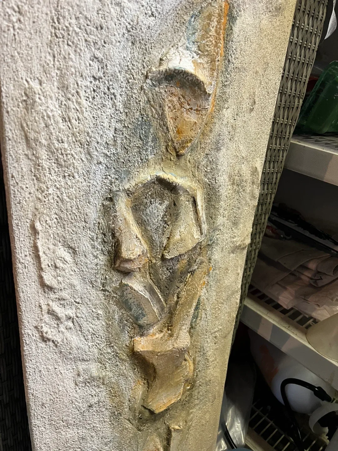 Hand Made Wall Art Sculpture. Relief of a Figure in Plaster image indicator(2)