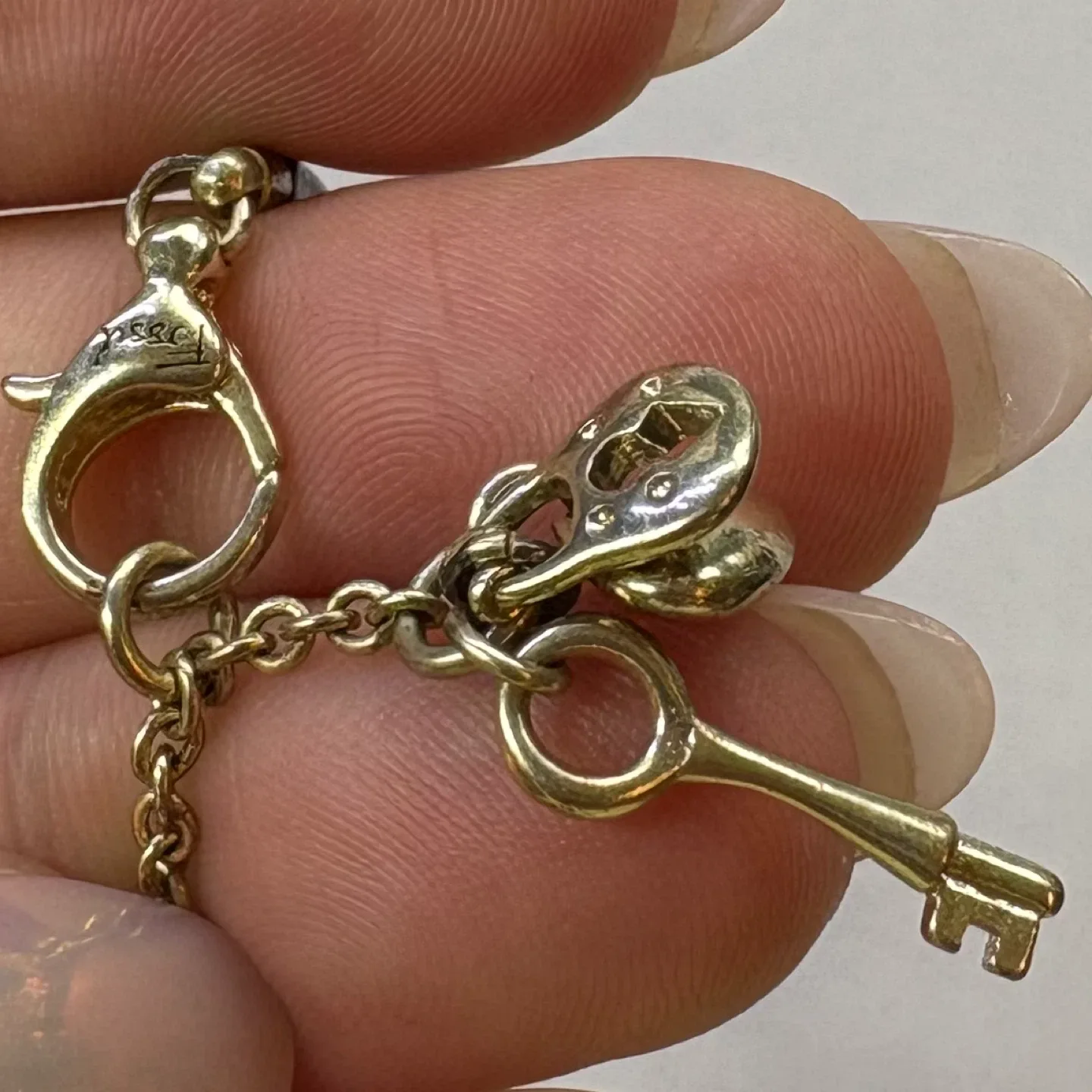 Fossil Gold Tone Woven Pendant Necklace Earring Set image indicator(5)