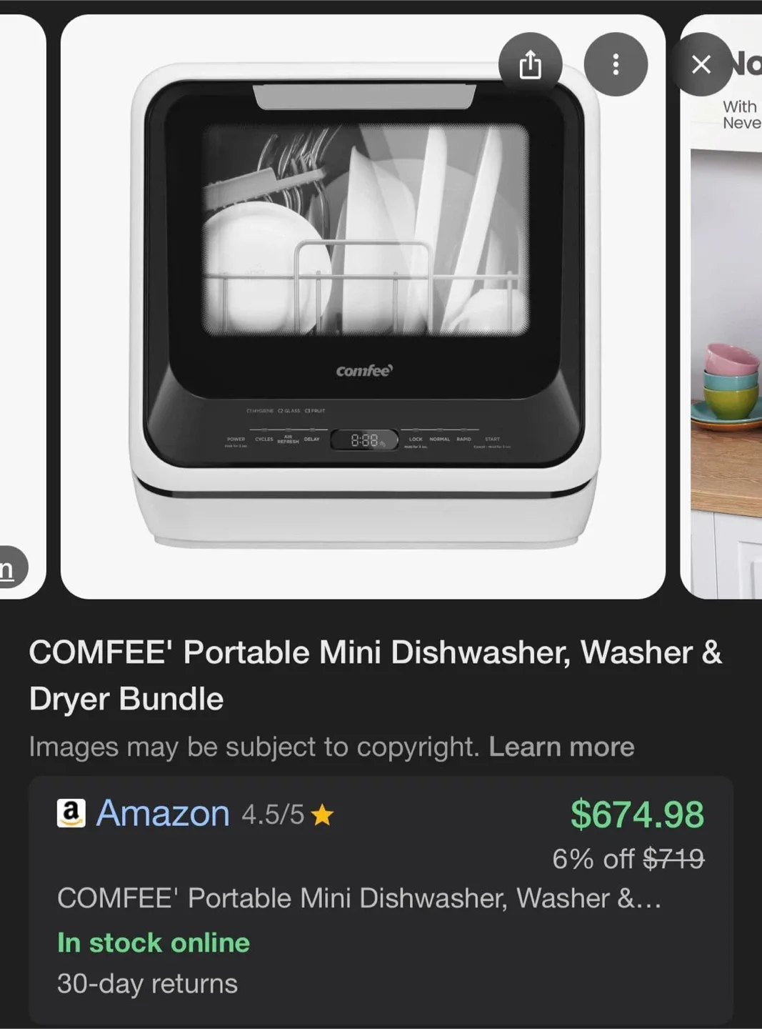 Comfee' Countertop Dishwasher - White image indicator(6)