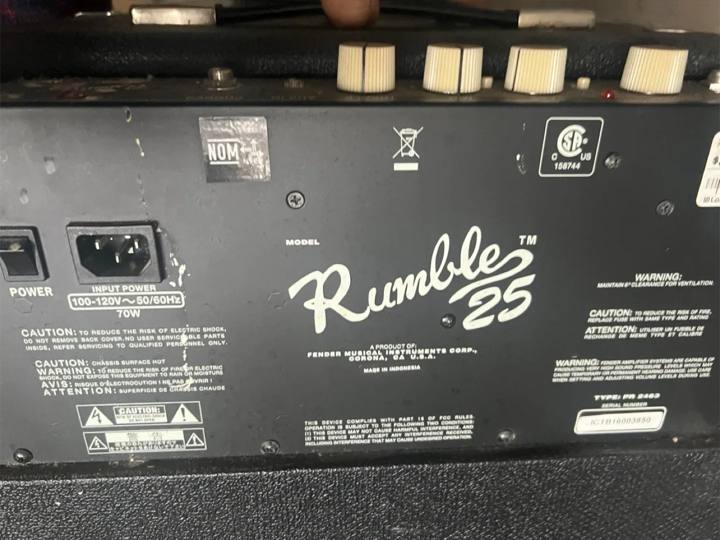 Fender Rumble 25 Bass Amplifier image indicator(3)