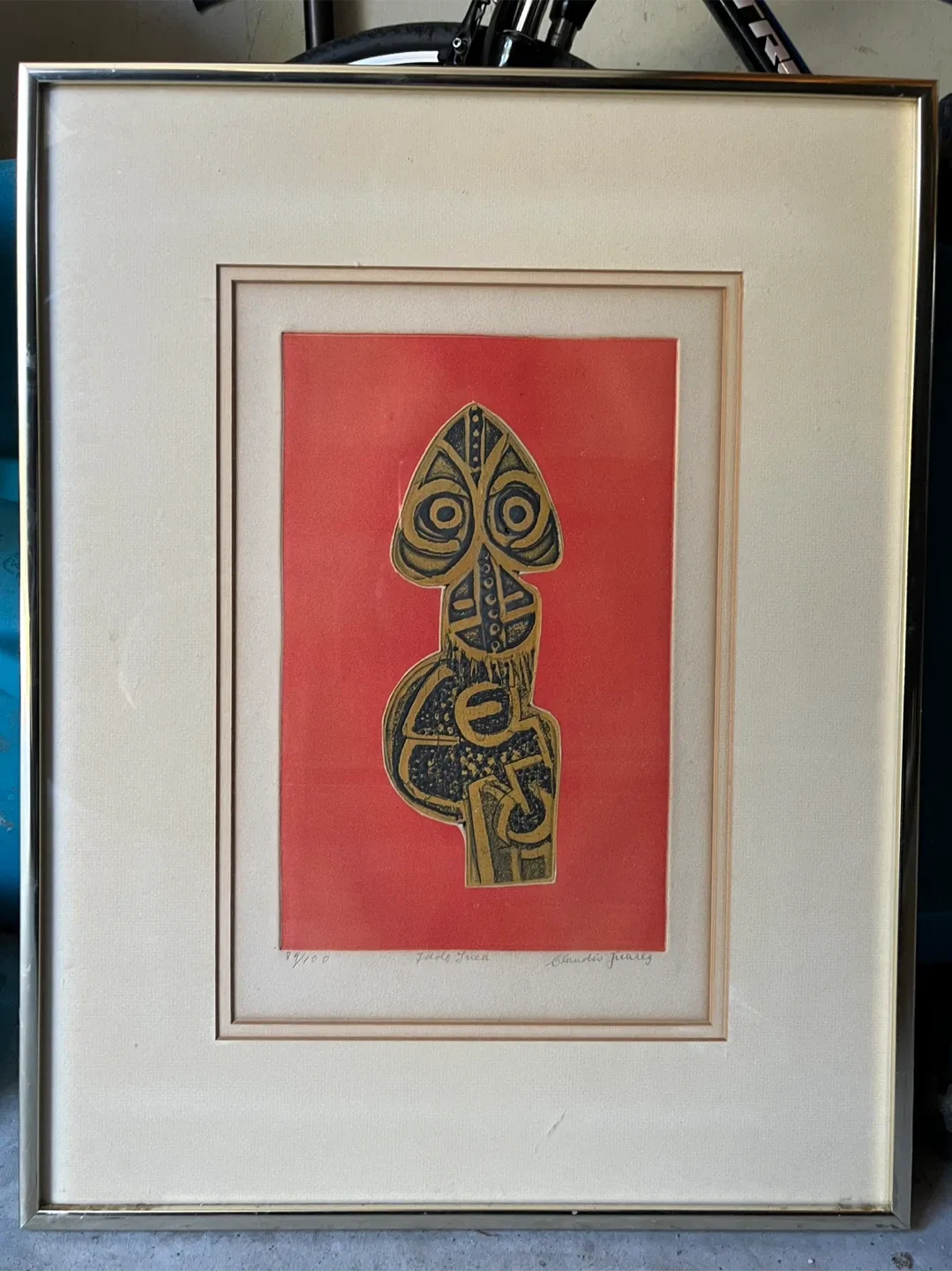 Framed 'Idole Inca' Print by Claudio Juarez