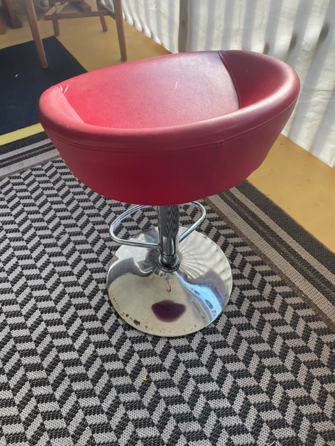 Red Swivel Bar Stool image indicator(3)