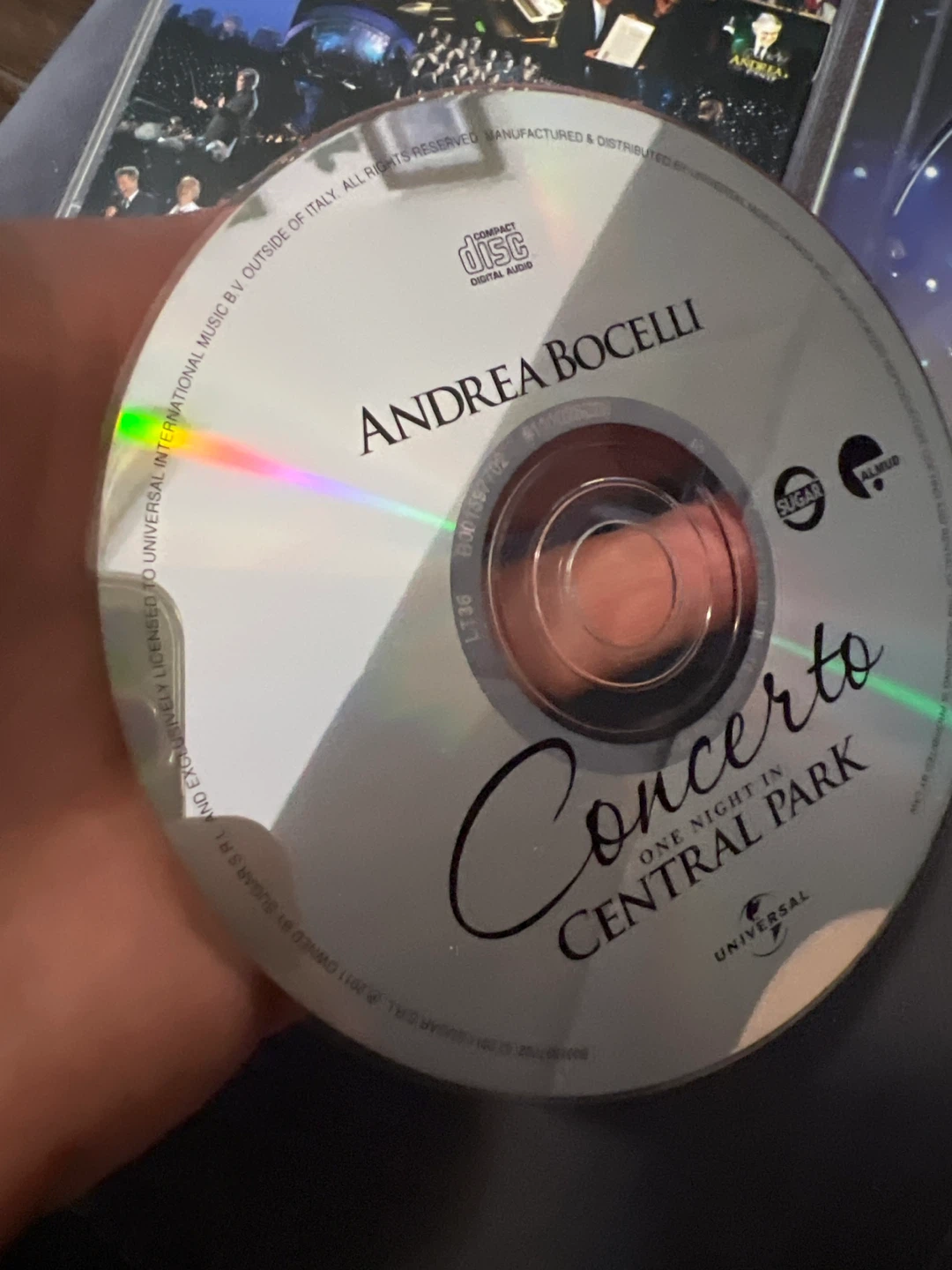 Andrea Bocelli Concerto One Night in Central Park CD - photo 3