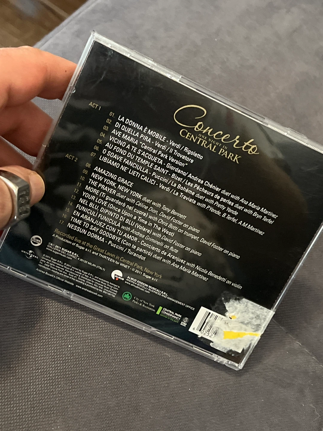 Andrea Bocelli Concerto One Night in Central Park CD - photo 5