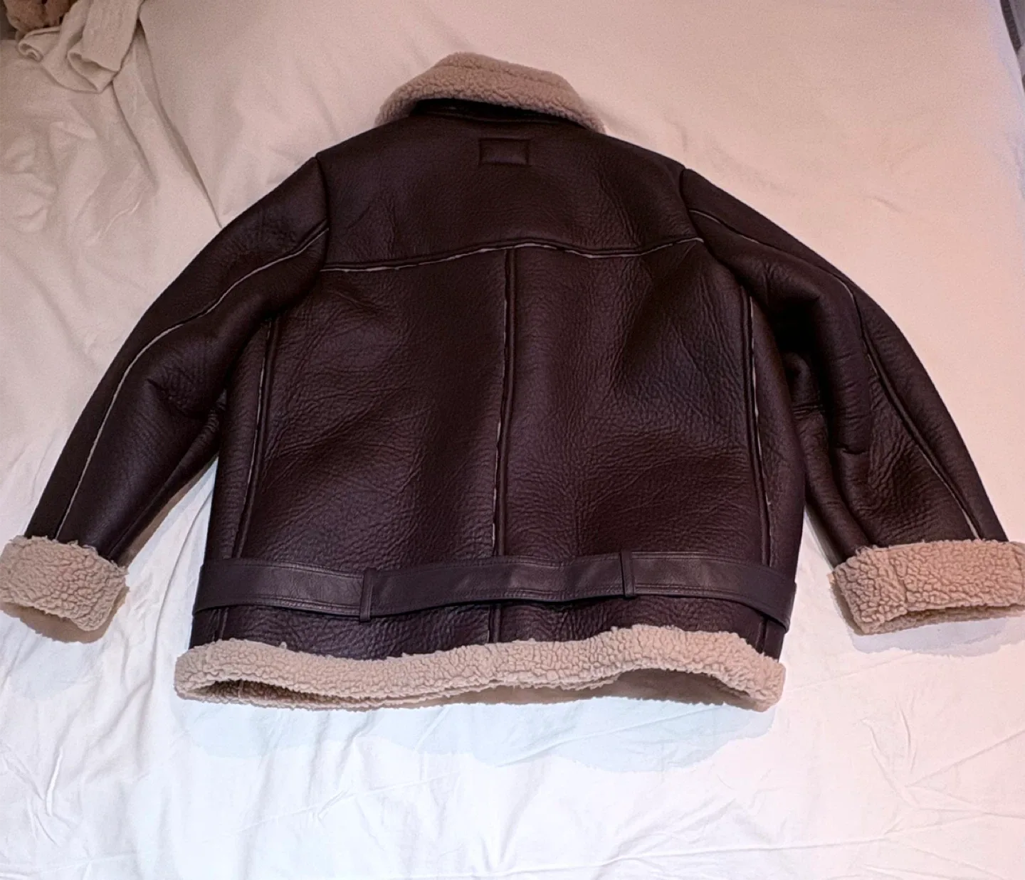 Faux Leather Aviator Jacket image indicator(4)