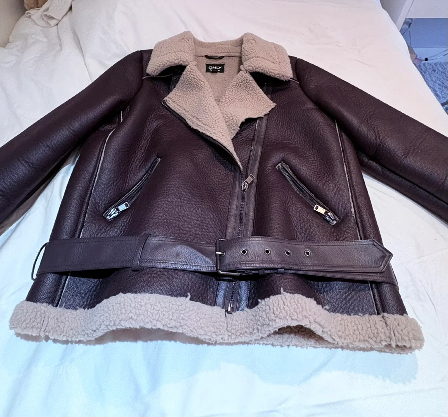 Faux Leather Aviator Jacket image indicator(6)