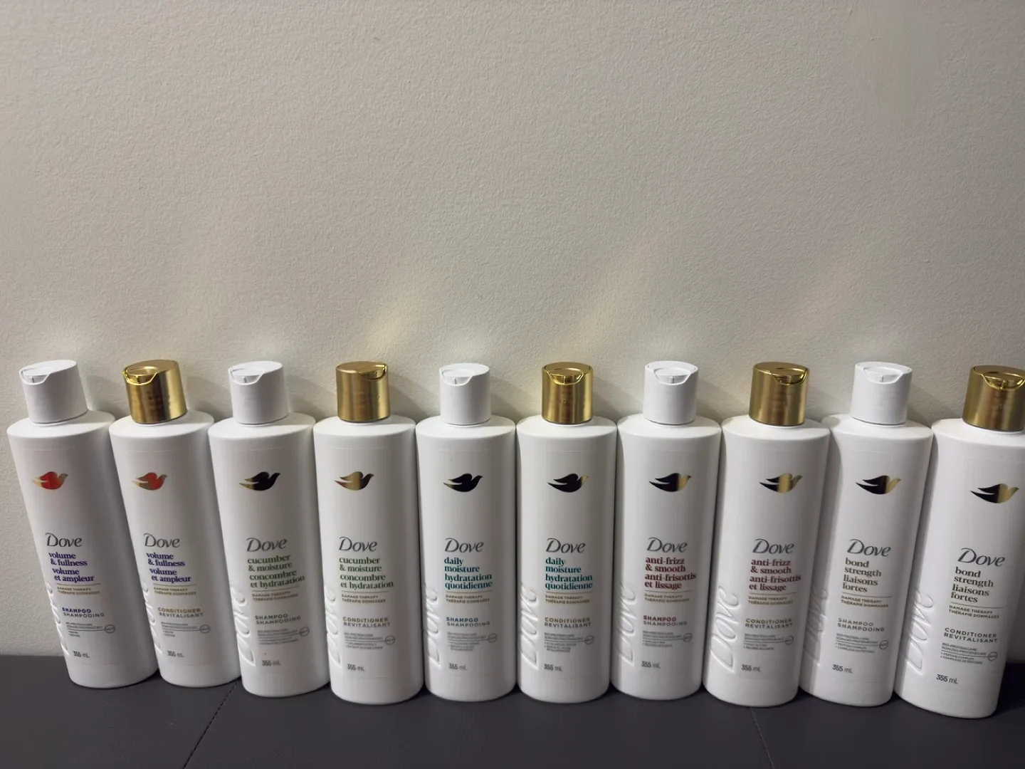 Dove Shampoo & Conditioner 355 mL 4 for $15