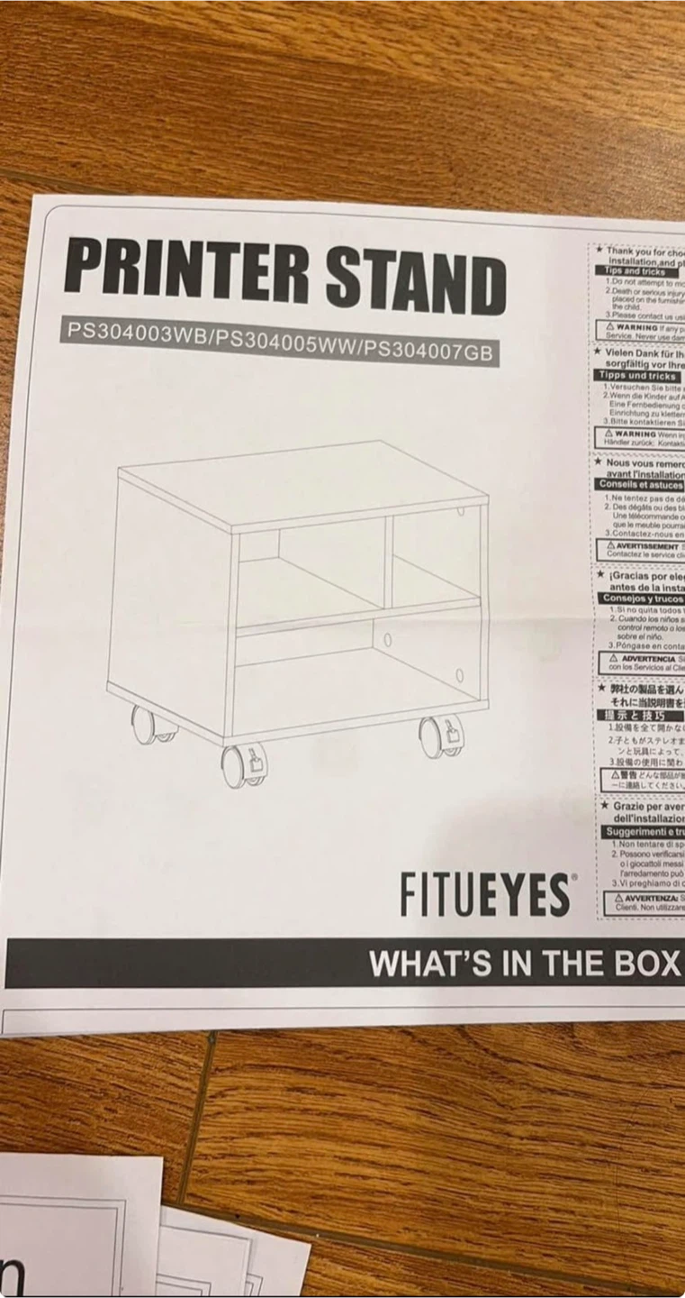 FITUEYES Printer Stand - White - photo 2