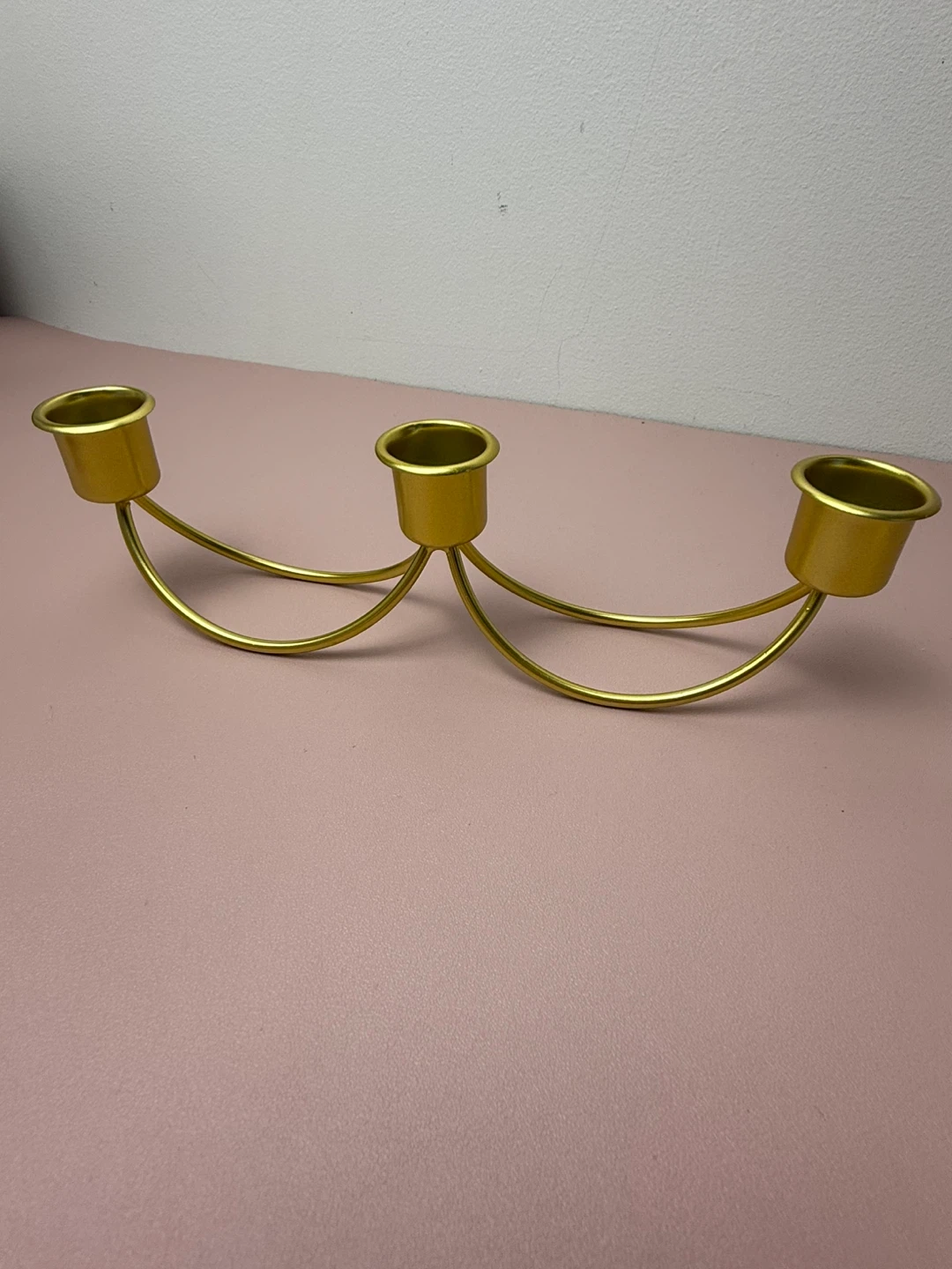 Gold Coloured Candle Holder - photo 2