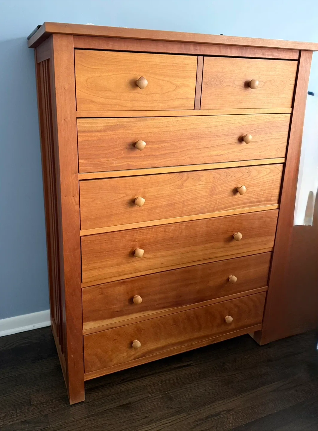 Solid Wood 7-Drawer Dresser