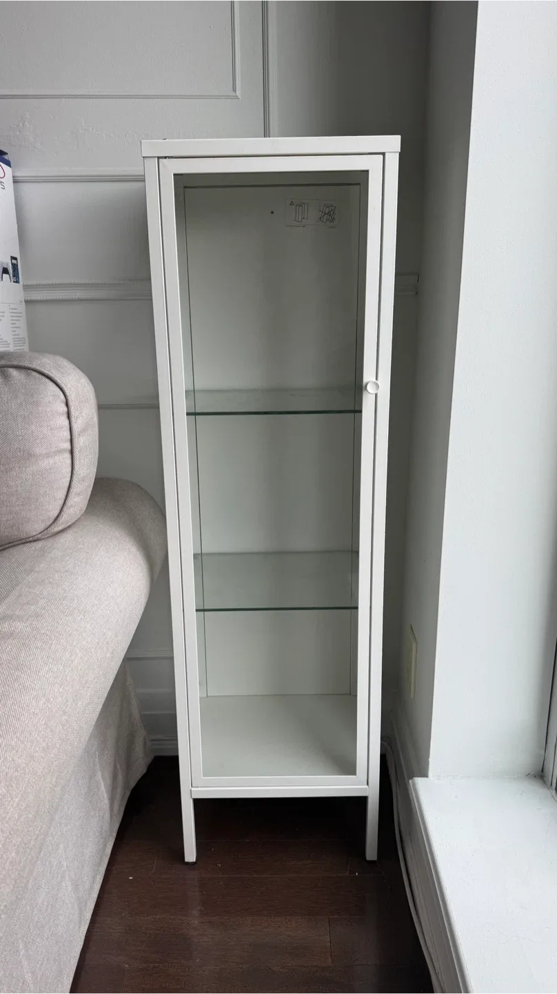 Ikea  BAGGEBO Glass-door cabinet, metal white