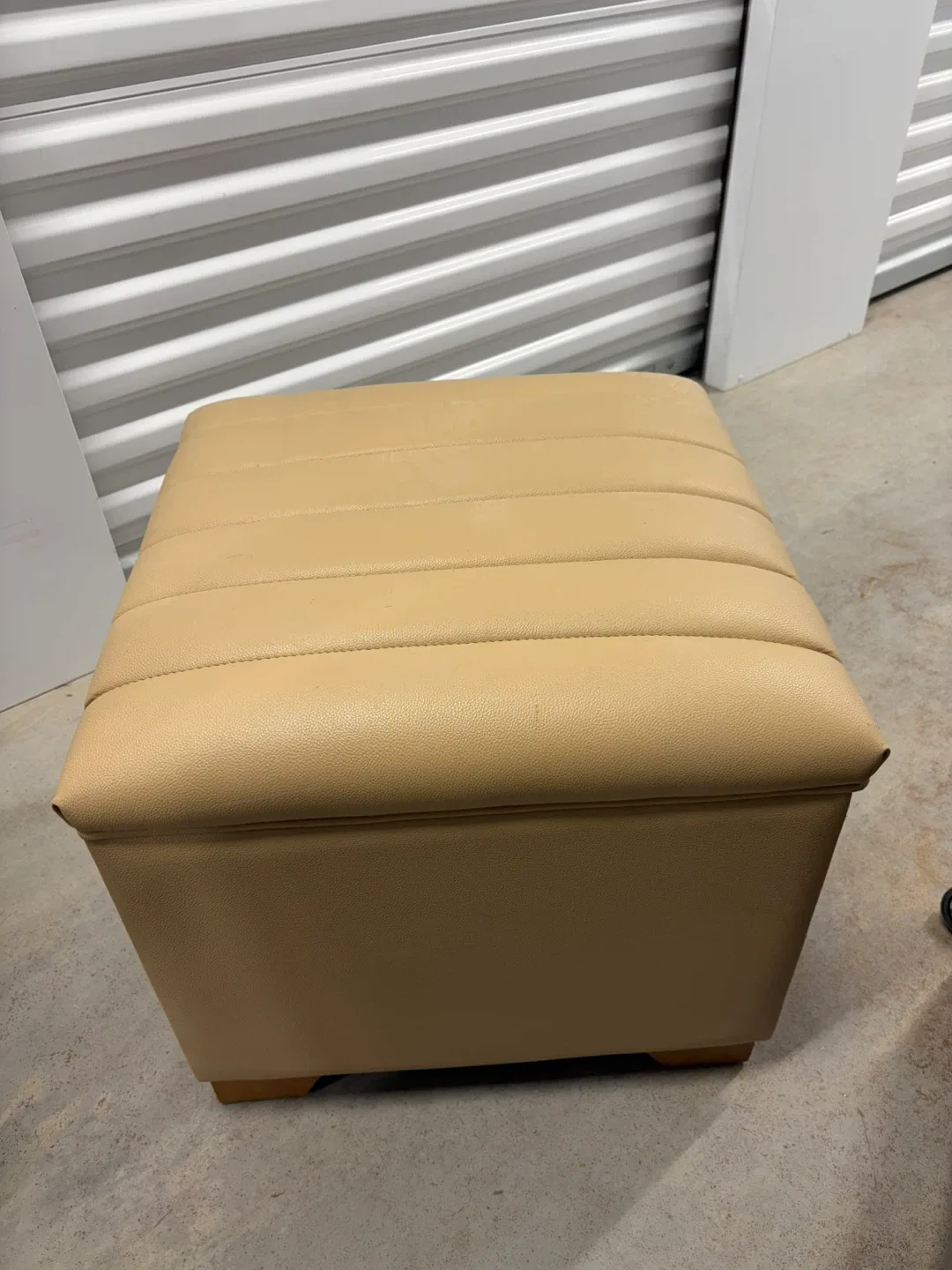 Tan Storage Ottoman - 20x20 inches
