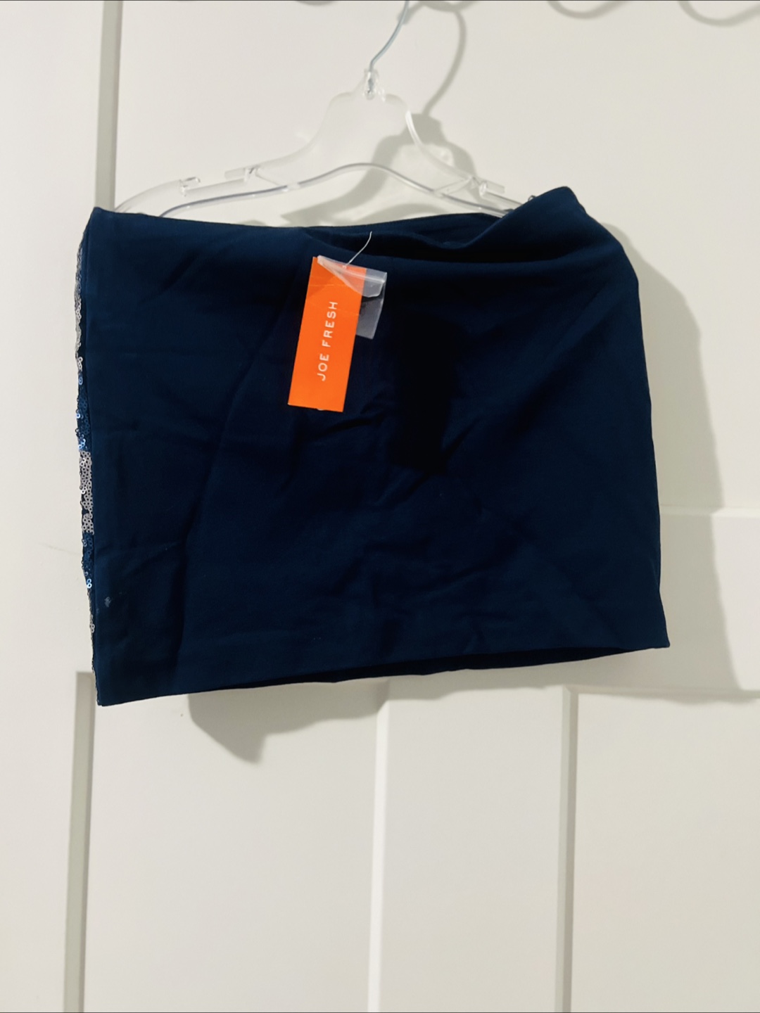 Joe Fresh Navy Blue Sequin Skirt - photo 3