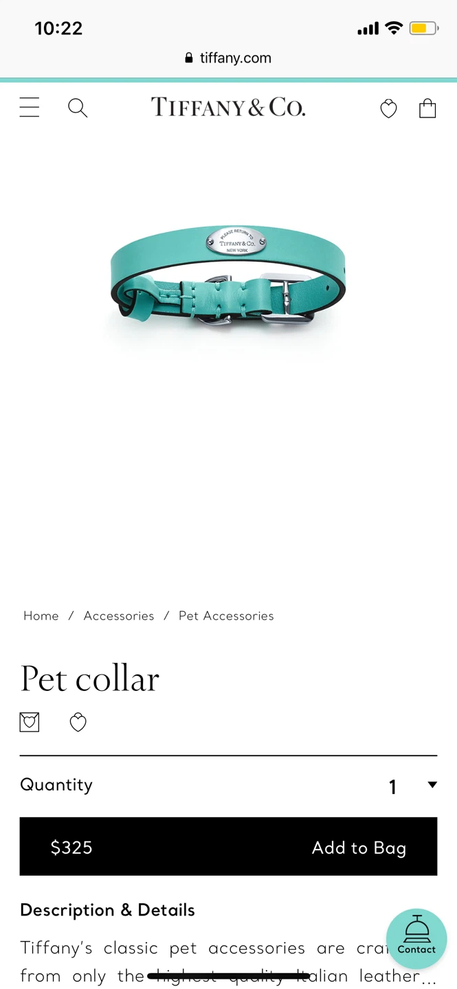New   Tiffany & Co. Pet Collar Turquoise - photo 5