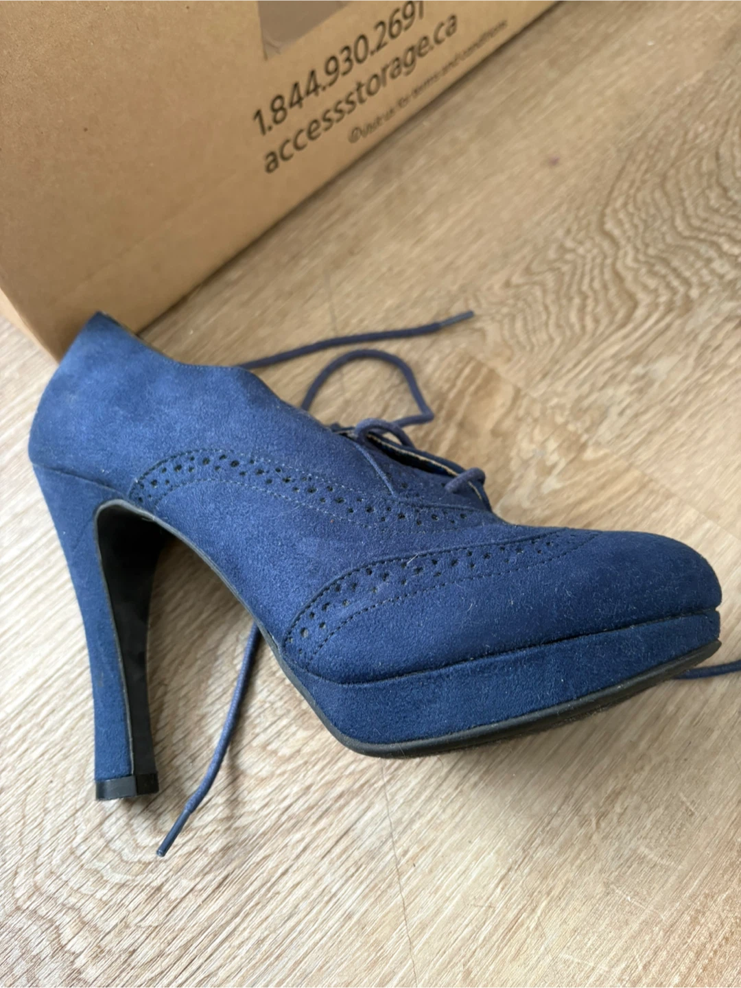 Blue heeled booties 7.5 - photo 3