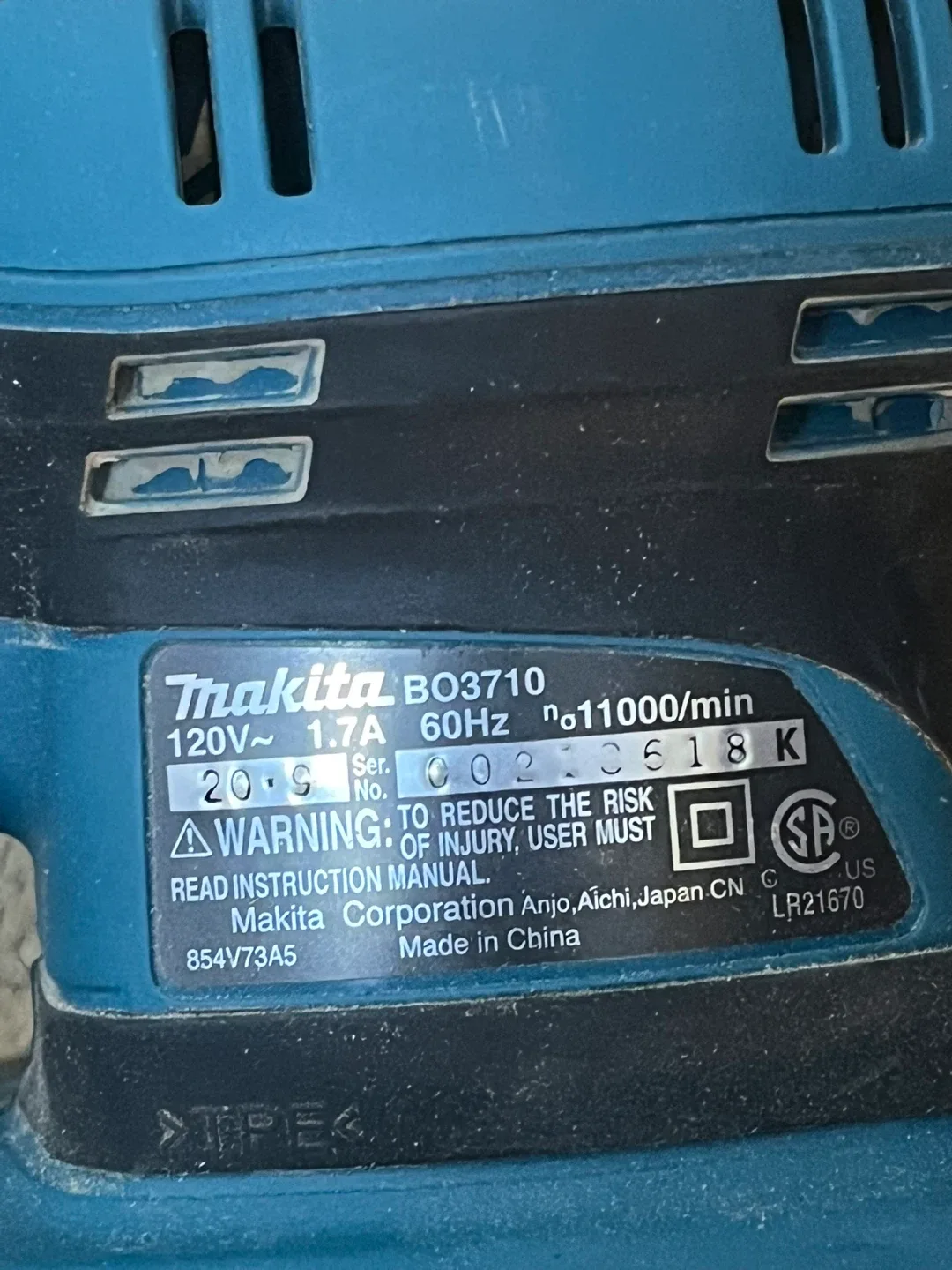 Makita BO3710 Finishing Sander image indicator(3)