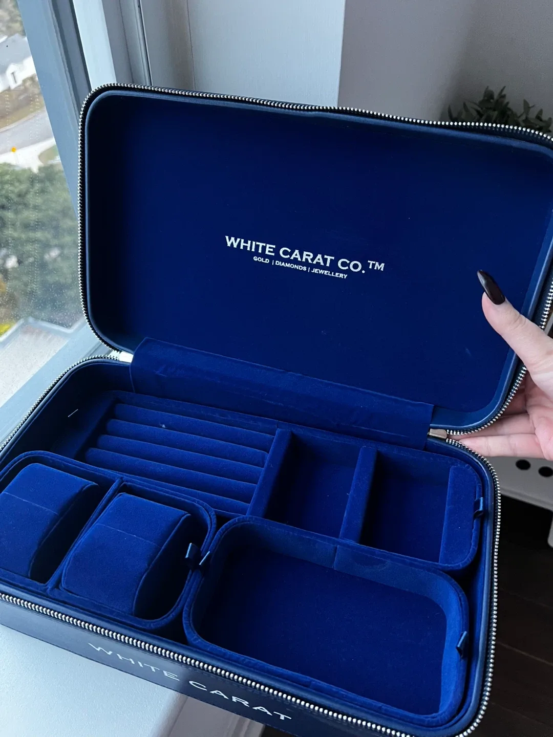 White Carat Co. Jewellery Leather Travel Case 💎