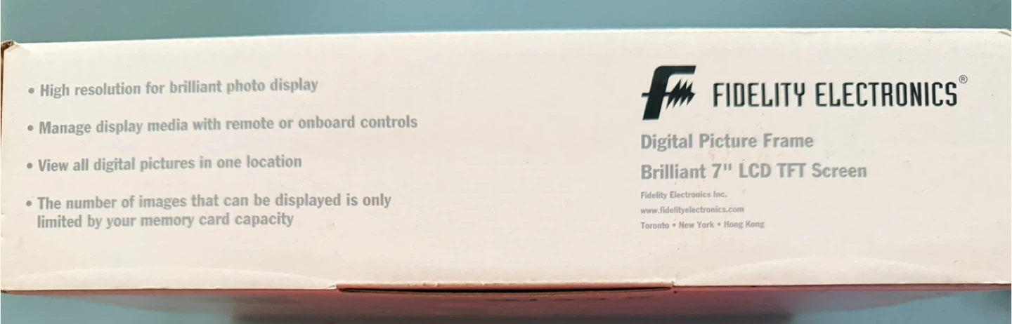 Fidelity Electronics 7" Digital Picture Frame - New - photo 2