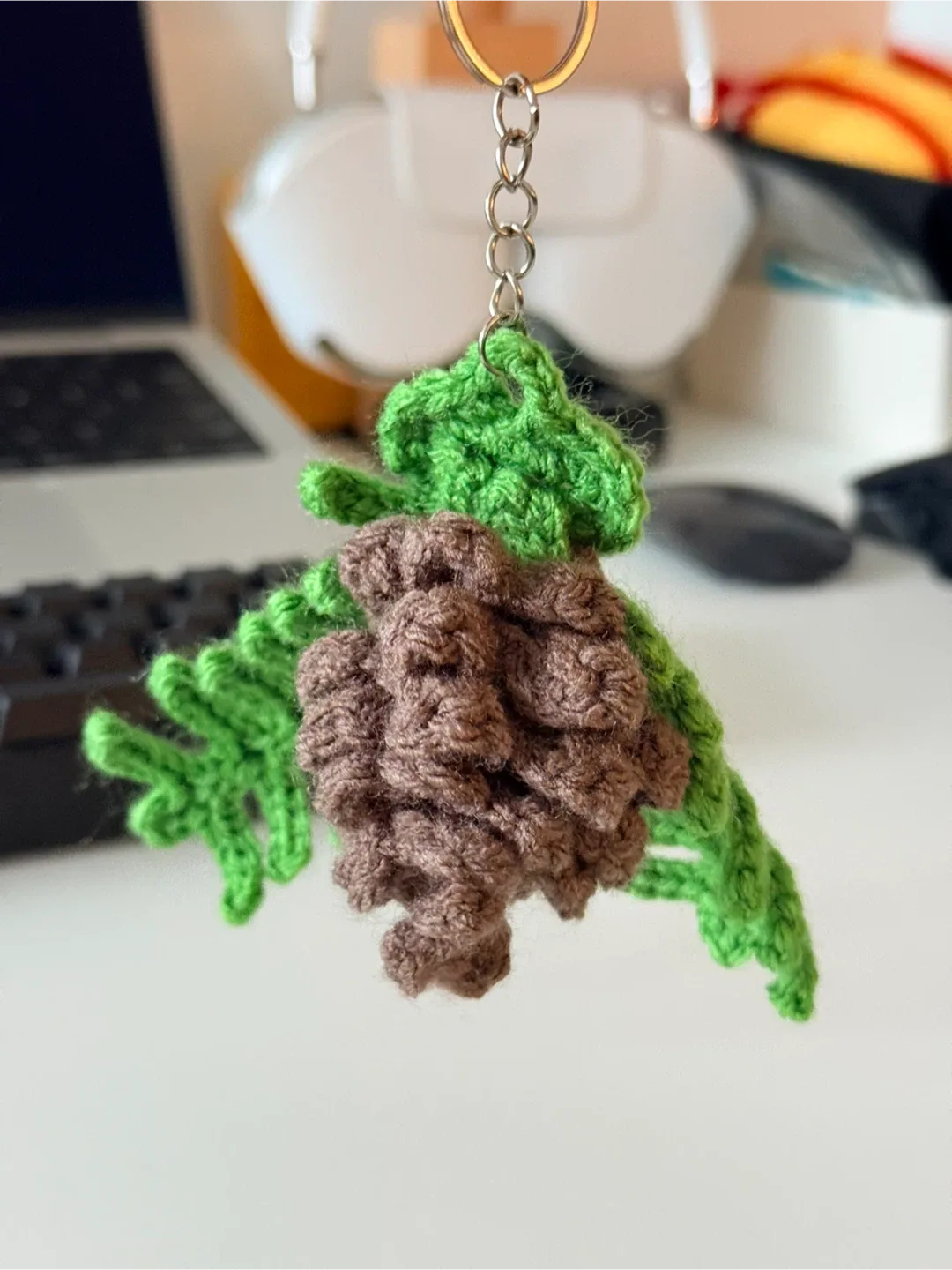 Crochet Pine Cone Christmas Ornament