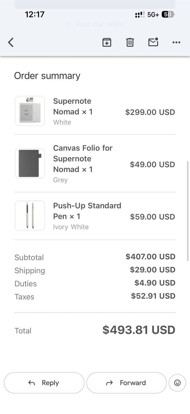 Supernote Nomad White E-ink Tablet with Canvas Folio - photo 3