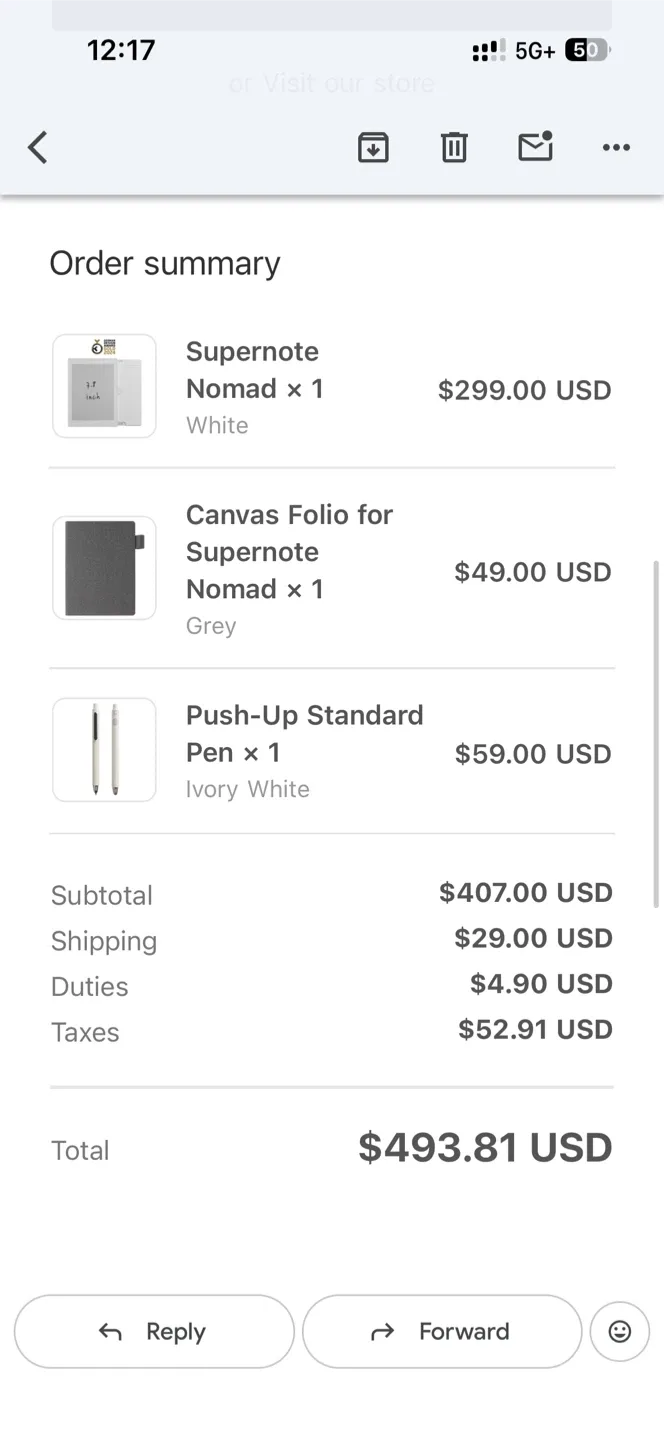 Supernote Nomad White E-ink Tablet with Canvas Folio image indicator(3)