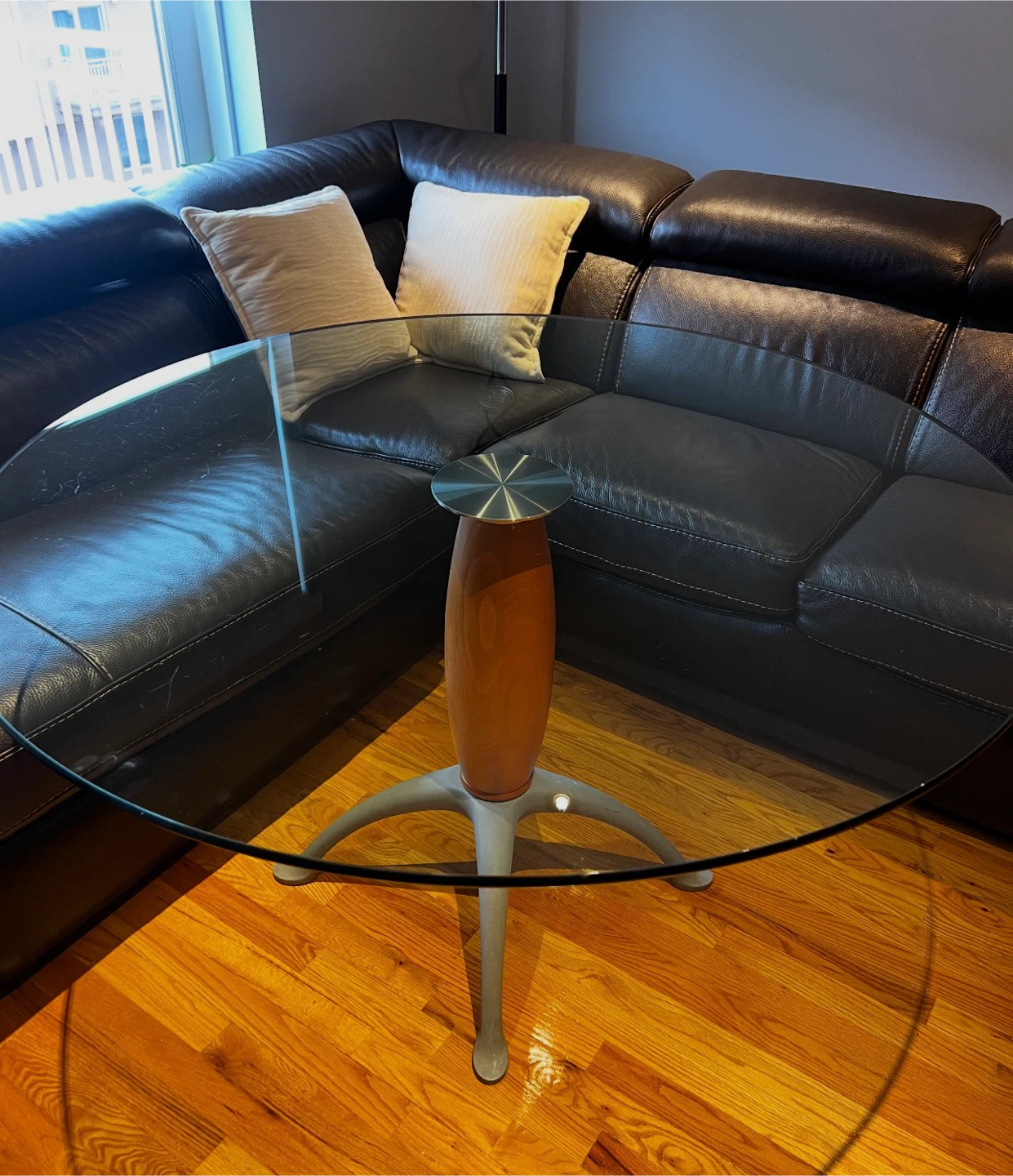 Glass Top Round Coffee Table - photo 3