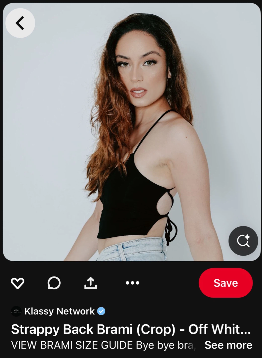 Strappy Back Brami Crop Top