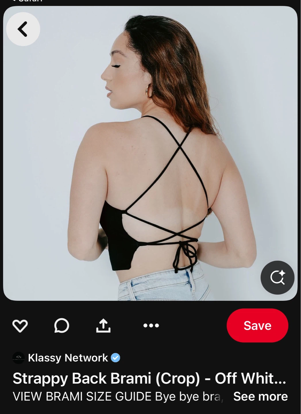 Strappy Back Brami Crop Top - photo 2