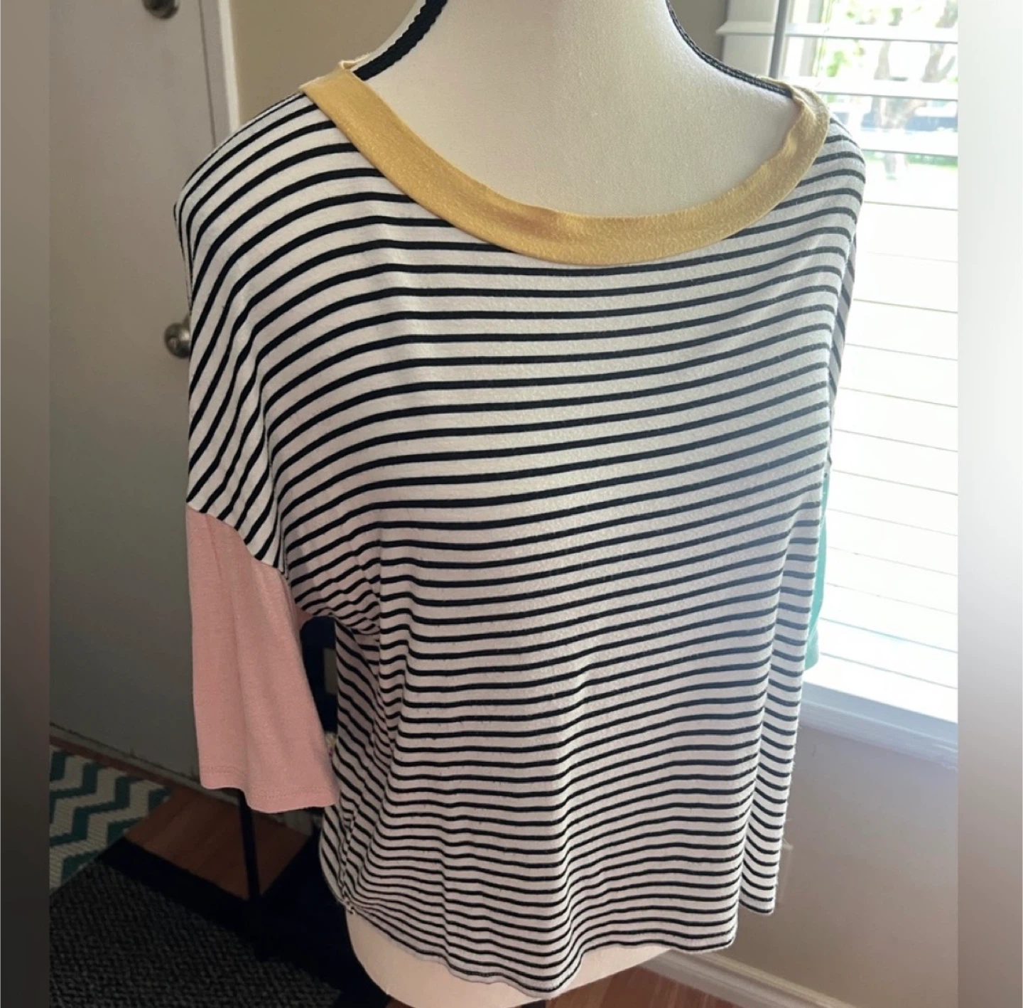 Striped Colour Block T-Shirt - photo 3