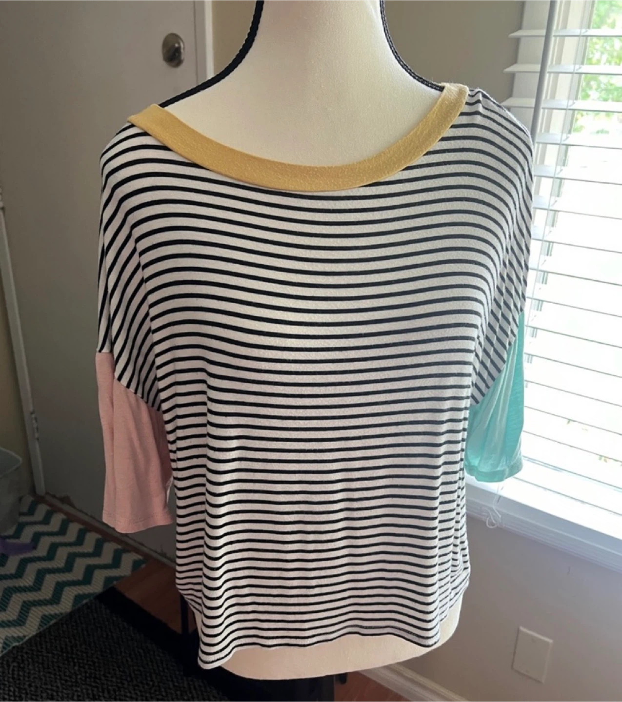 Striped Colour Block T-Shirt